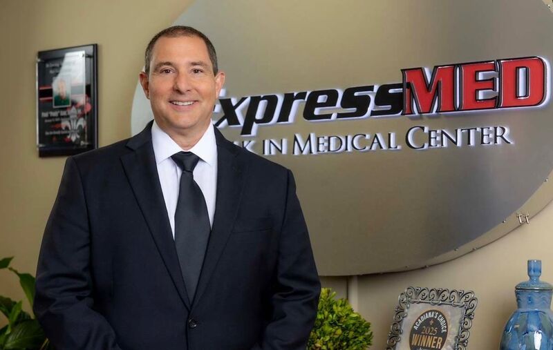Shane N. LaHood, PA, cofounder and CEO of ExpressMED, in the clinic lobby